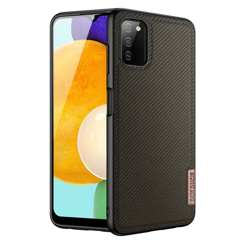 Tagakaaned Dux Ducis Dux Ducis Fino case covered with nylon material for Samsung Galaxy A03s green