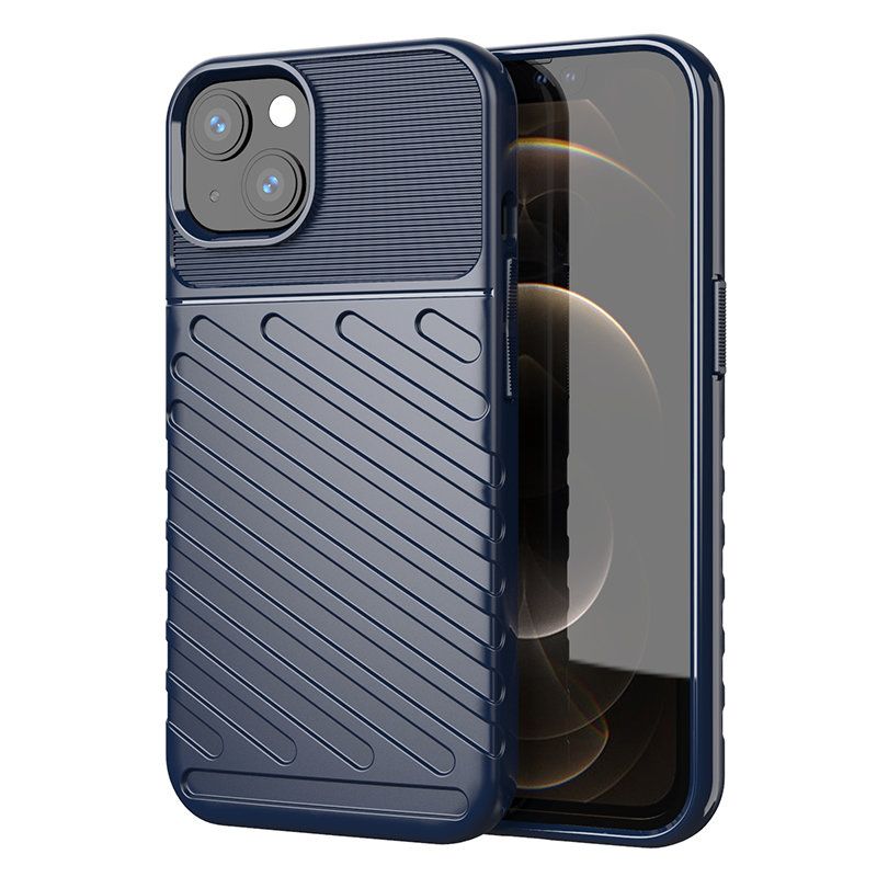 Aizmugurējais vāciņš Hurtel Thunder Case Flexible Tough Rugged Cover TPU Case for iPhone 13 mini blue