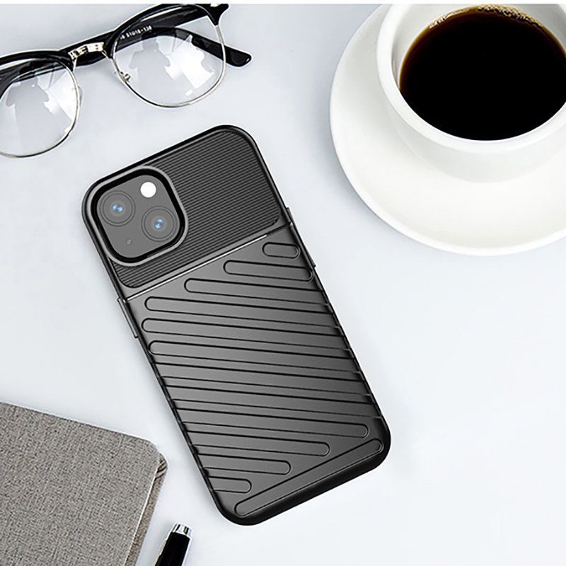 Aizmugurējais vāciņš Hurtel Thunder Case Flexible Tough Rugged Cover TPU Case for iPhone 13 mini blue