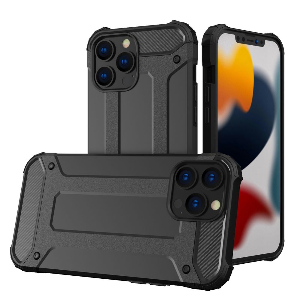 Tagakaaned Hurtel - Hybrid Armor Case Tough Rugged Cover for iPhone 13 Pro Max black