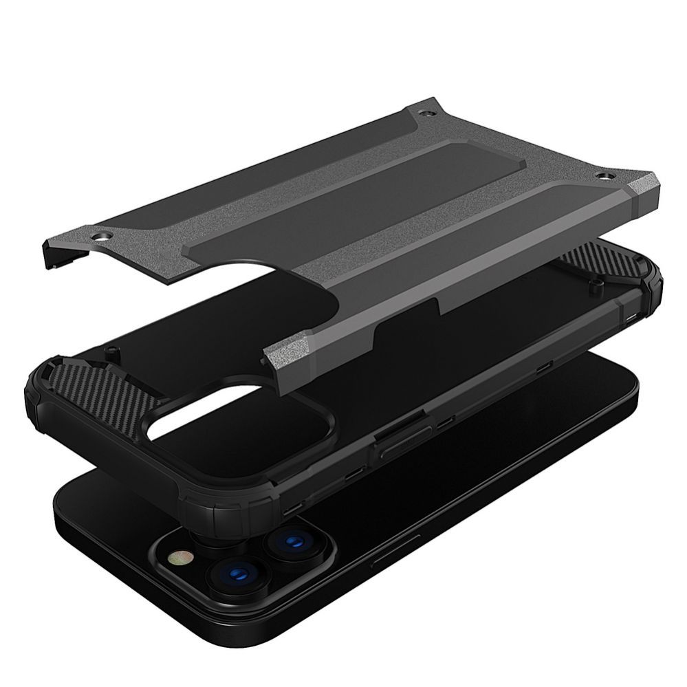 Tagakaaned Hurtel - Hybrid Armor Case Tough Rugged Cover for iPhone 13 Pro Max black
