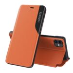 Nugarėlės dėklai Hurtel  Eco Leather View Case elegant bookcase type case with kickstand for iPhone 13 Pro Max orange 