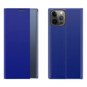 Nugarėlės dėklai Hurtel  Sleep Case Bookcase Type Case with Smart Window for iPhone 13 Pro blue 