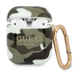 Aizmugurējais vāciņš Guess  Guess GUA2UCAMA AirPods cover green/khaki Camo Collection