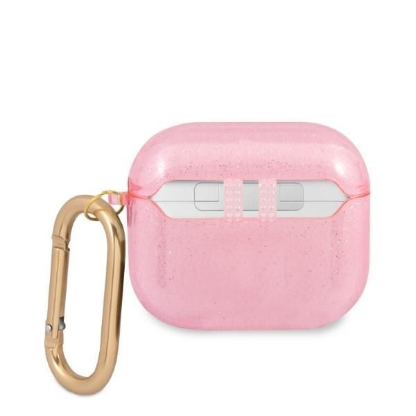 Back panel cover Guess Guess GUA3UCG4GP AirPods 3 cover pink/pink Glitter Collection