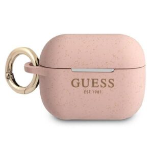 Aizmugurējais vāciņš Guess  Guess GUAPSGGEP AirPods Pro cover pink/pink Silicone Glitter