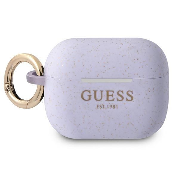 Back panel cover Guess Guess GUAPSGGEU AirPods Pro cover purple/purple Silicone Glitter