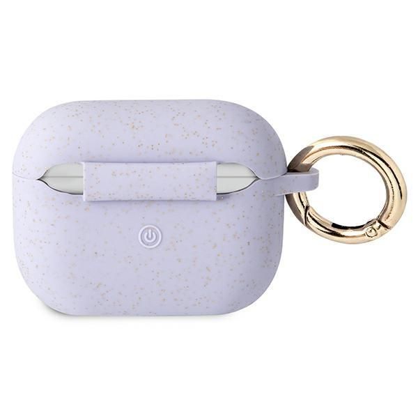 Back panel cover Guess Guess GUAPSGGEU AirPods Pro cover purple/purple Silicone Glitter