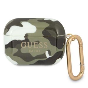 Aizmugurējais vāciņš Guess  Guess GUAPUCAMA AirPods Pro cover green/khaki Camo Collection