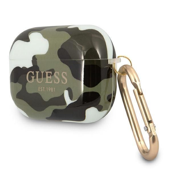 Back panel cover Guess Guess GUAPUCAMA AirPods Pro cover green/khaki Camo Collection