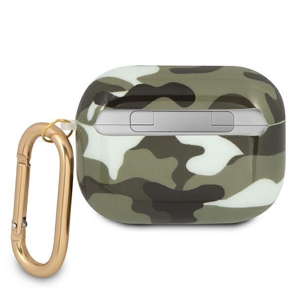 Back panel cover Guess Guess GUAPUCAMA AirPods Pro cover green/khaki Camo Collection
