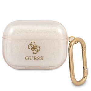 Aizmugurējais vāciņš Guess  Guess GUAPUCG4GD AirPods Pro cover gold/gold Glitter Collection