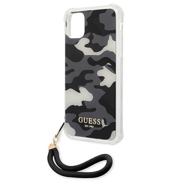 Back panel cover Guess Guess GUHCN61KSARBK iPhone 11 6.1" / Xr black/black hardcase Camo Collection