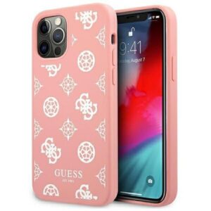 Aizmugurējais vāciņš Guess  Guess GUHCP12LLSPEWPI iPhone 12 Pro Max 6.7" pink/pink hard case Peony Collection