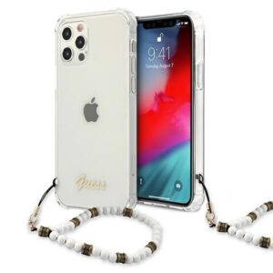 Aizmugurējais vāciņš Guess  Guess GUHCP12MKPSWH iPhone 12/12 Pro 6.1" Transparent Hardcase White Pearl 