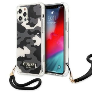 Aizmugurējais vāciņš Guess  Guess GUHCP12MKSARBK iPhone 12/12 Pro 6.1" black/black hardcase Camo Collection 
