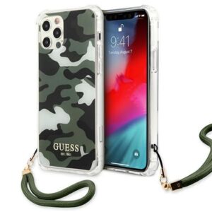 Aizmugurējais vāciņš Guess  Guess GUHCP12MKSARKA iPhone 12/12 Pro 6.1" green/khaki hardcase Camo Collection 