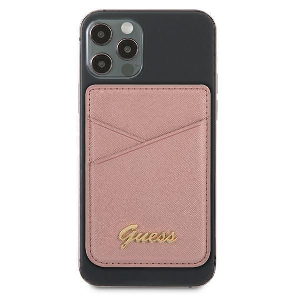 Tagakaaned Guess Guess Wallet Card Slot GUWMSSASLPI MagSafe Saffiano pink/pink
