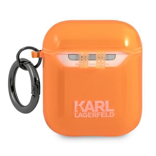 Aizmugurējais vāciņš Karl Lagerfeld Karl Lagerfeld KLA2UCHFO AirPods cover pomarańczowy/orange Choupette