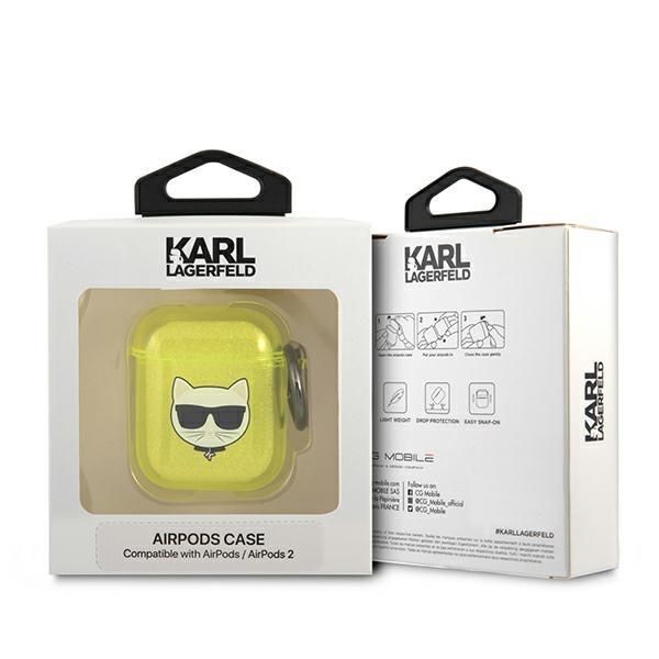 Aizmugurējais vāciņš Karl Lagerfeld Karl Lagerfeld KLA2UCHFY AirPods cover żółty/yellow Choupette