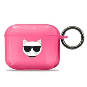 Aizmugurējais vāciņš Karl Lagerfeld  Karl Lagerfeld KLA3UCHFP AirPods 3 cover różowy/pink Choupette 