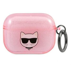 Aizmugurējais vāciņš Karl Lagerfeld  Karl Lagerfeld KLA3UCHGP AirPods 3 cover różowy/pink Glitter Choupette 