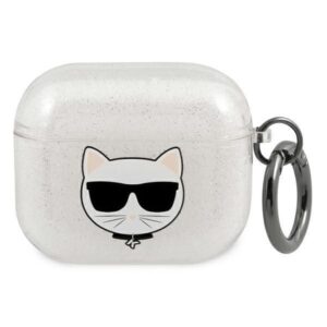 Aizmugurējais vāciņš Karl Lagerfeld  Karl Lagerfeld KLA3UCHGS AirPods 3 cover srebrny/silver Glitter Choupette 