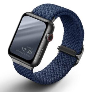 Aizmugurējais vāciņš UNIQ  Uniq Aspen Braided Strap for Apple Watch 1/2/3/4/5/6/7/8/SE/SE2 40/38/41mm - Blue 