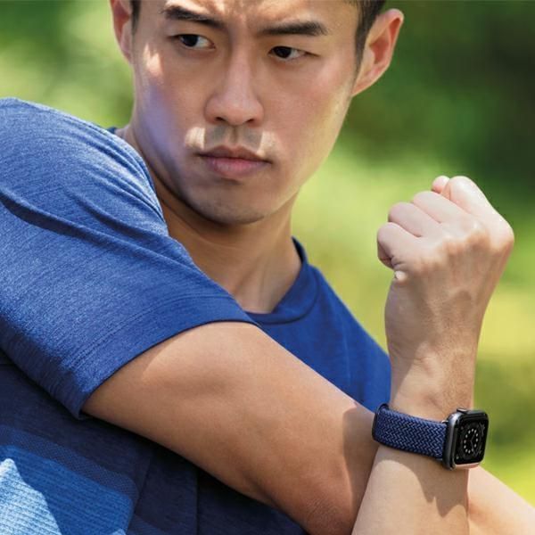 Aizmugurējais vāciņš UNIQ Uniq Aspen Braided Strap for Apple Watch 1/2/3/4/5/6/7/8/SE/SE2 40/38/41mm - Blue