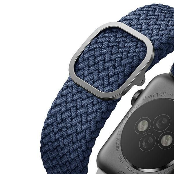 Aizmugurējais vāciņš UNIQ Uniq Aspen Braided Strap for Apple Watch 1/2/3/4/5/6/7/8/SE/SE2 40/38/41mm - Blue