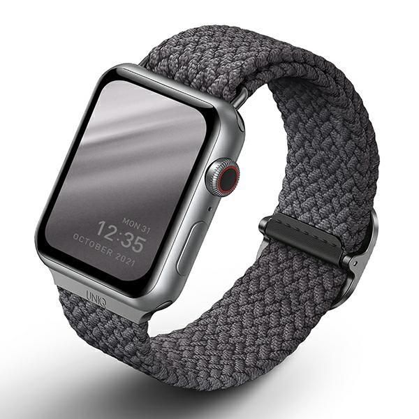 Back panel cover UNIQ Uniq Aspen Braided Strap for Apple Watch 1/2/3/4/5/6/7/8/SE/SE2 40/38/41mm - Gray