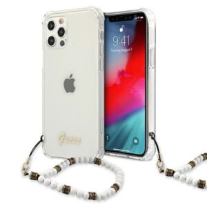 Aizmugurējais vāciņš Guess  Guess GUHCP12LKPSWH iPhone 12 Pro Max 6.7" Transparent Hardcase White Pearl 