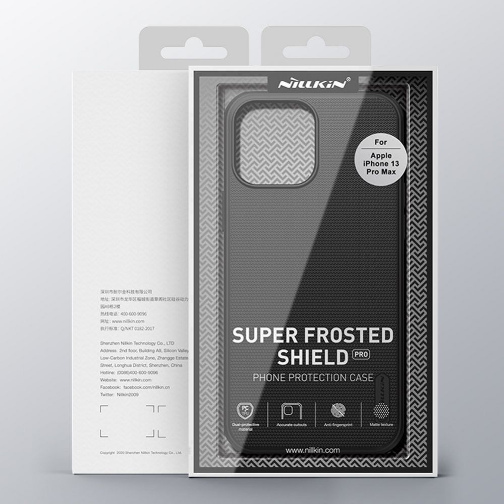 Back panel cover Nillkin Nillkin Super Frosted Shield Pro durable case, cover for iPhone 13 Pro Max, blue