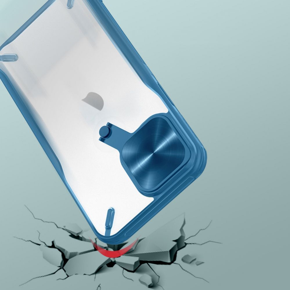 Back panel cover Nillkin - Nillkin Cyclops Case durable case with camera cover and foldable stand for iPhone 13 Pro Max black