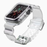 Tagakaaned Hurtel - Silicone Band Strap Bracelet Case Strap Light Set for Apple Watch 44mm - Black 