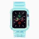 Aizmugurējais vāciņš Hurtel - Silicone Band Strap Bracelet Case Strap Light Set for Apple Watch 40mm - Blue 