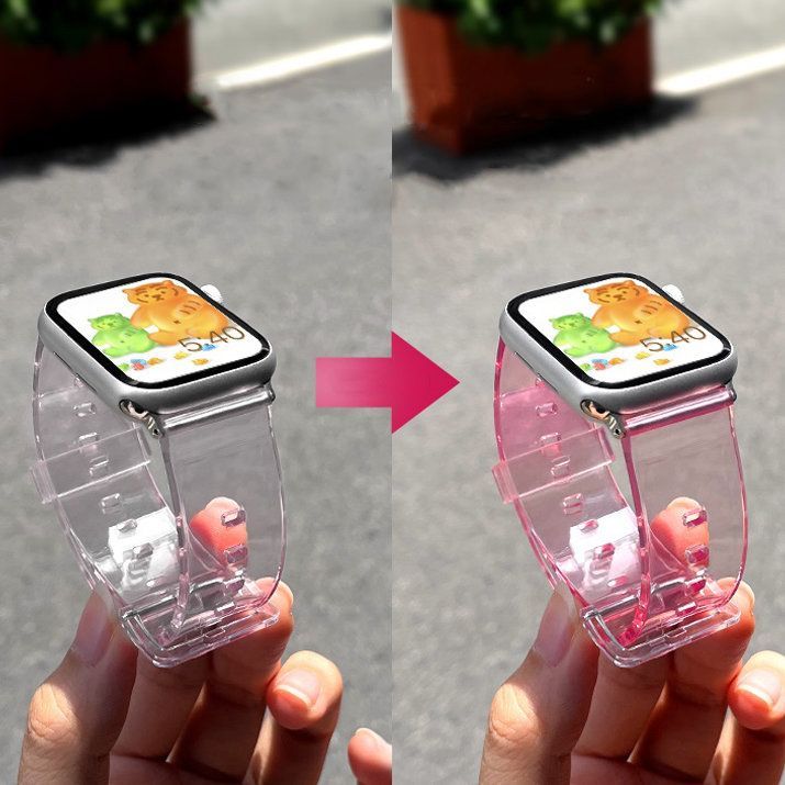 Nugarėlės dėklai Hurtel Silicone Strap Bracelet Bracelet Strap Light for Apple Watch 38 / 40 mm - Black