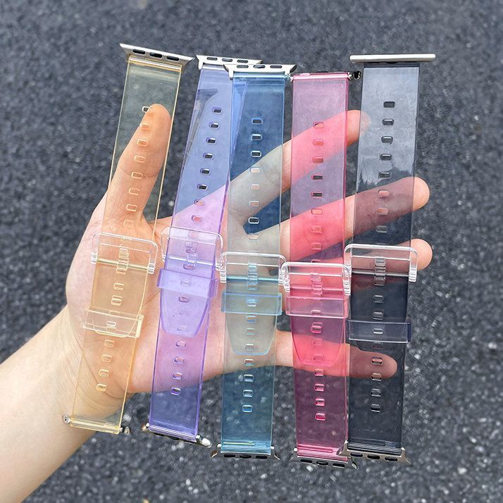 Nugarėlės dėklai Hurtel Silicone Strap Bracelet Bracelet Strap Light for Apple Watch 38 / 40 mm - Purple