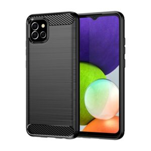 Aizmugurējais vāciņš Hurtel  Carbon Case Flexible Cover Case for Samsung A03S EU (166.5) black 