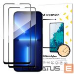 Aizsargstikls Wozinsky  Wozinsky set of 2x super-strong Full Glue full screen tempered glass with Case Friendly frame iPhone 14 Max / 13 Pro Max black 