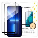 Kaitseklaasid Wozinsky  Wozinsky Set of 2x Super Durable Full Glue Tempered Glass for the Entire Screen with Frame Case Friendly iPhone 16e, iPhone 14, iPhone 13 Pro / iPhone 13 Black 