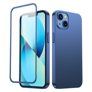 Aizmugurējais vāciņš Joyroom  Joyroom 360 Full Case front and back cover for iPhone 13 + tempered glass screen protector blue (JR-BP927 blue) 