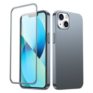 Aizmugurējais vāciņš Joyroom  Joyroom 360 Full Case front and back cover for iPhone 13 + tempered glass screen protector grey (JR-BP927 tranish) 