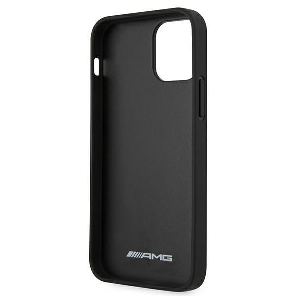 Tagakaaned Mercedes-Benz AMG Leather Debossed Lines case for iPhone 12 mini - black