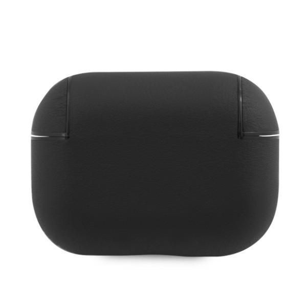 Tagakaaned BMW - BMW BMAPSSLBK AirPods Pro cover czarny/black Geniune Leather Silver Logo Black