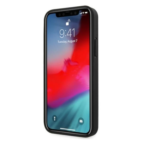 Tagakaaned BMW Etui BMW BMHCP12LRCDPK iPhone 12 Pro Max 6,7" czarny/black hardcase Leather Deboss