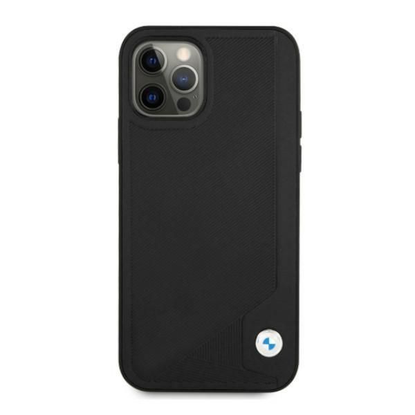 Tagakaaned BMW Etui BMW BMHCP12LRCDPK iPhone 12 Pro Max 6,7" czarny/black hardcase Leather Deboss