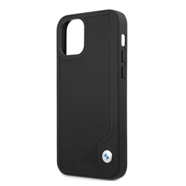 Tagakaaned BMW Etui BMW BMHCP12LRCDPK iPhone 12 Pro Max 6,7" czarny/black hardcase Leather Deboss