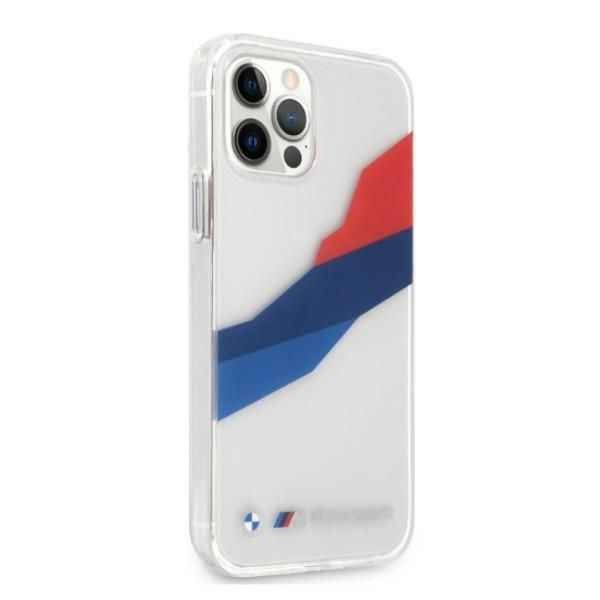 Back panel cover BMW Etui BMW BMHCP12LSKTGT iPhone 12 Pro Max 6,7" transparent hardcase Motorsport Tricolor