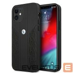 Back panel cover BMW  BMW Leather Curve Perforate Case for iPhone 12 mini - Black 